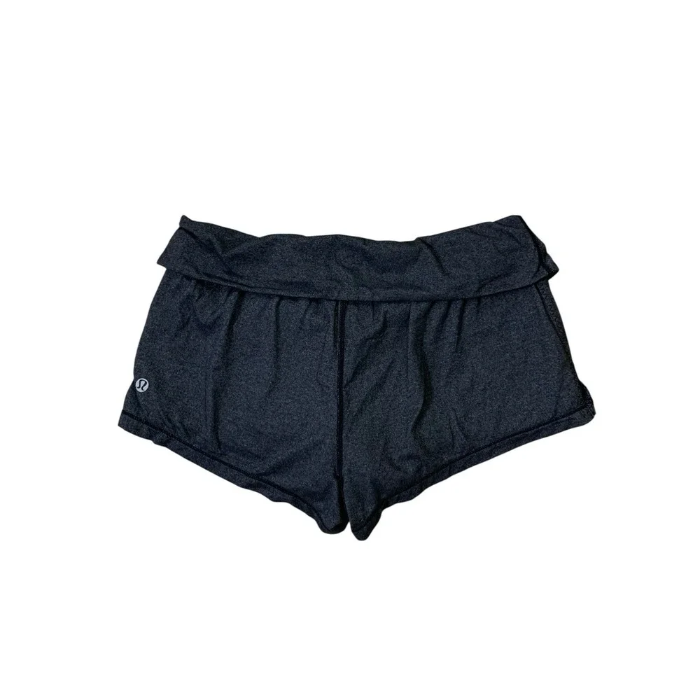 Lululemon It's Getting Hot In Here Shorts 4 Gray Heather Yoga Running Athletic